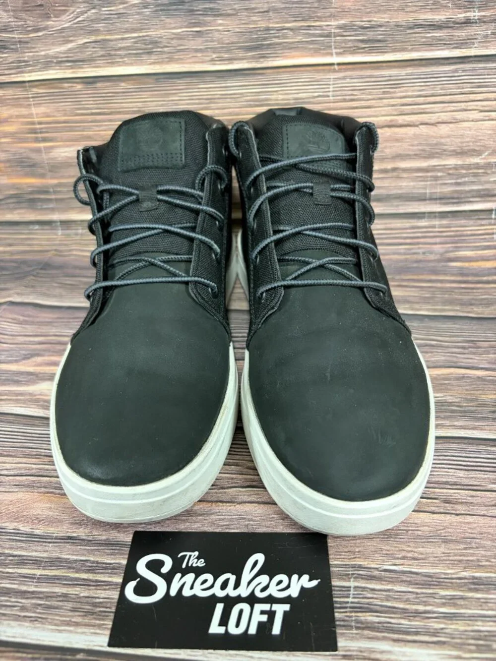 Timberland Davis Square Chukka Shoes Men's Black Leather Size 9